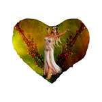 Beautiful Fairy With Wonderful Flowers Standard 16  Premium Heart Shape Cushions Front