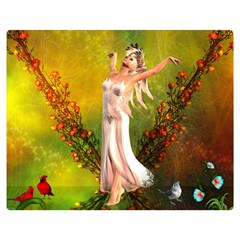 Beautiful Fairy With Wonderful Flowers Double Sided Flano Blanket (medium)  by FantasyWorld7