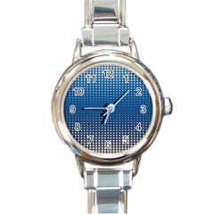 Geometric Wallpaper Round Italian Charm Watch by Mariart