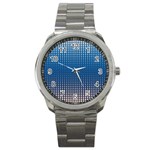 Geometric Wallpaper Sport Metal Watch Front