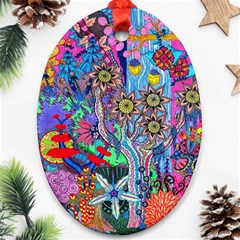 Abstract Forest  Ornament (oval) by okhismakingart