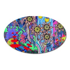 Abstract Forest  Oval Magnet by okhismakingart