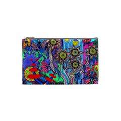 Abstract Forest  Cosmetic Bag (small) by okhismakingart