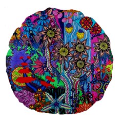 Abstract Forest  Large 18  Premium Flano Round Cushions by okhismakingart