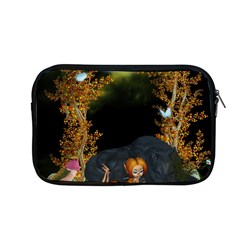 Cute Fairy With Awesome Wolf In The Night Apple Macbook Pro 13  Zipper Case by FantasyWorld7