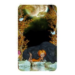 Cute Fairy With Awesome Wolf In The Night Memory Card Reader (rectangular) by FantasyWorld7