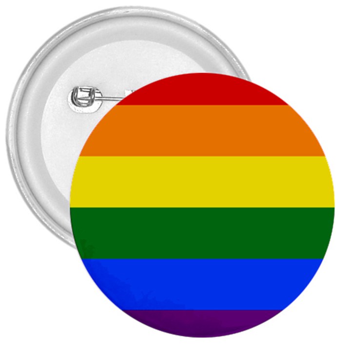 LGBT Rainbow Pride Flag 3  Buttons