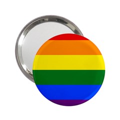 Lgbt Rainbow Pride Flag 2 25  Handbag Mirrors