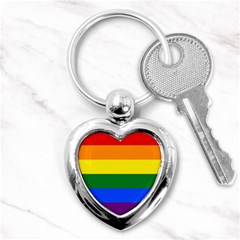 Lgbt Rainbow Pride Flag Key Chain (heart)