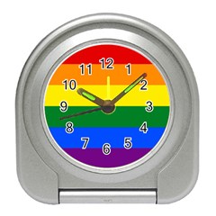 Lgbt Rainbow Pride Flag Travel Alarm Clock