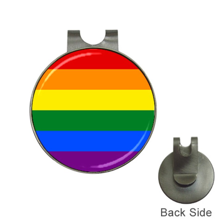 LGBT Rainbow Pride Flag Hat Clips with Golf Markers