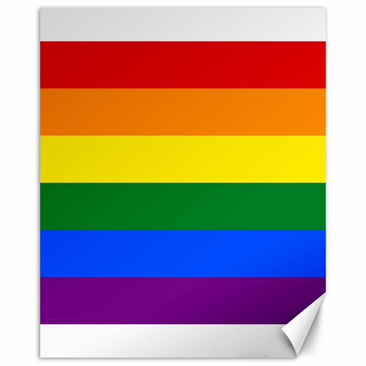 LGBT Rainbow Pride Flag Canvas 16  x 20 