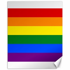 Lgbt Rainbow Pride Flag Canvas 11  X 14  by lgbtnation