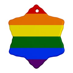 Lgbt Rainbow Pride Flag Ornament (snowflake)