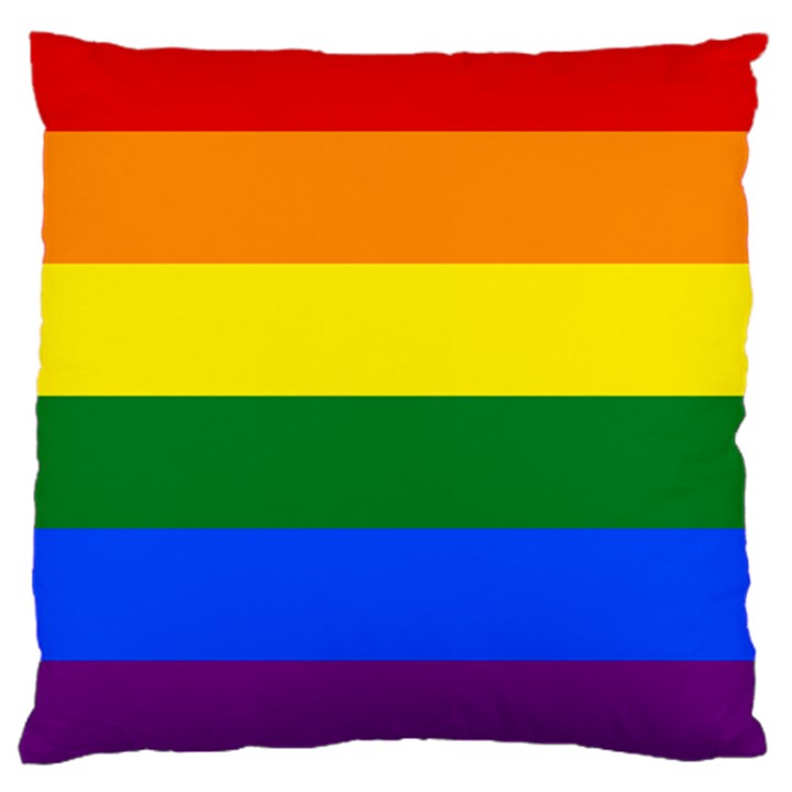 LGBT Rainbow Pride Flag Large Cushion Case (One Side)