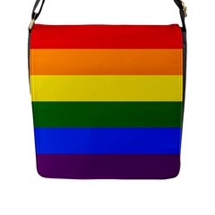 Lgbt Rainbow Pride Flag Flap Closure Messenger Bag (l) by lgbtnation