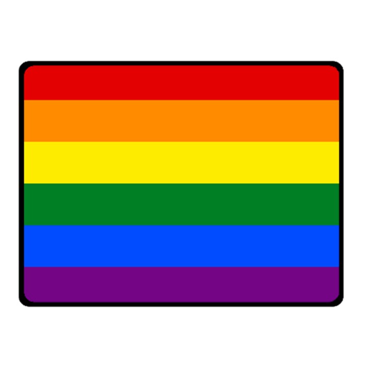 LGBT Rainbow Pride Flag Double Sided Fleece Blanket (Small) 