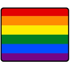 Lgbt Rainbow Pride Flag Double Sided Fleece Blanket (medium)  by lgbtnation