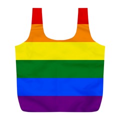 Lgbt Rainbow Pride Flag Full Print Recycle Bag (l)