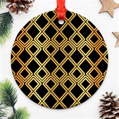 Arabic Pattern Gold And Black Ornament (round) by Nexatart