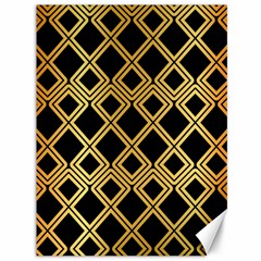 Arabic Pattern Gold And Black Canvas 36  X 48  by Nexatart