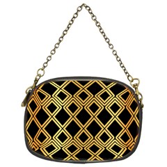 Arabic Pattern Gold And Black Chain Purse (two Sides) by Nexatart