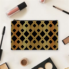 Arabic Pattern Gold And Black Cosmetic Bag (medium) by Nexatart