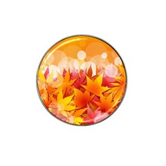 Autumn Background Maple Leaves Bokeh Hat Clip Ball Marker (4 Pack) by Nexatart