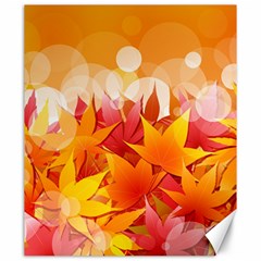 Autumn Background Maple Leaves Bokeh Canvas 20  X 24  by Nexatart