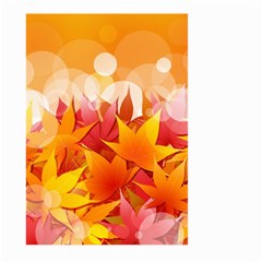 Autumn Background Maple Leaves Bokeh Large Garden Flag (two Sides) by Nexatart