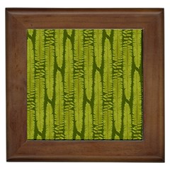 Fern Texture Nature Leaves Framed Tiles by Nexatart