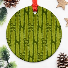 Fern Texture Nature Leaves Ornament (round) by Nexatart