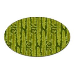 Fern Texture Nature Leaves Oval Magnet by Nexatart