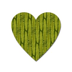 Fern Texture Nature Leaves Heart Magnet by Nexatart