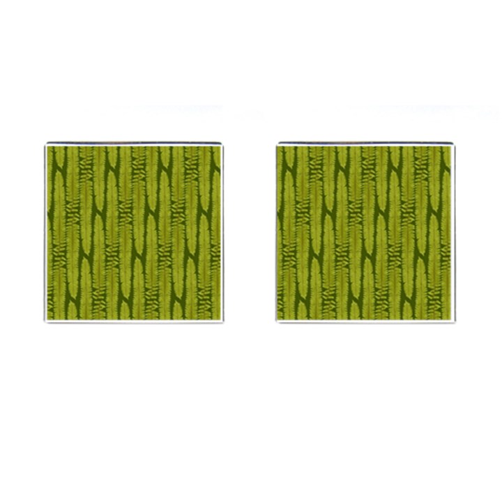 Fern Texture Nature Leaves Cufflinks (Square)