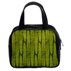 Fern Texture Nature Leaves Classic Handbag (two Sides) by Nexatart