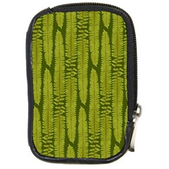 Fern Texture Nature Leaves Compact Camera Leather Case by Nexatart