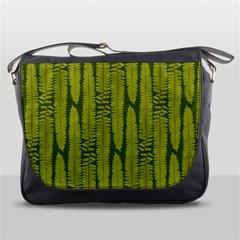 Fern Texture Nature Leaves Messenger Bag by Nexatart