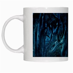 Trees Road Moonlight Avenue White Mugs by Nexatart