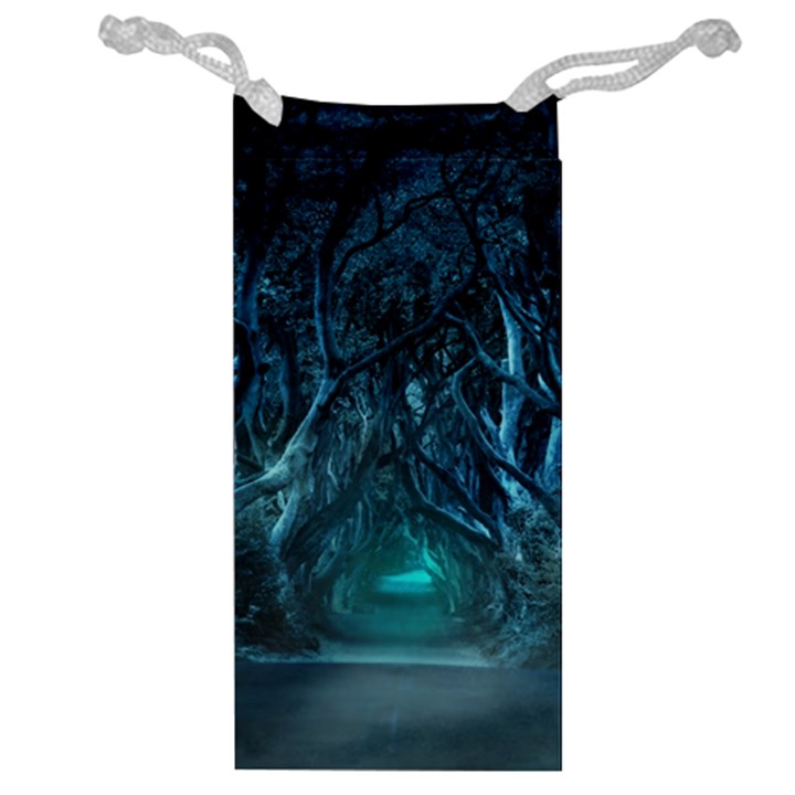 Trees Road Moonlight Avenue Jewelry Bag