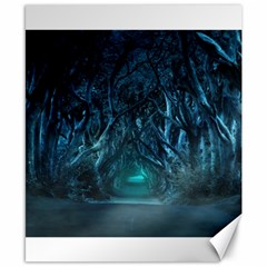 Trees Road Moonlight Avenue Canvas 8  X 10  by Nexatart