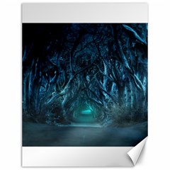 Trees Road Moonlight Avenue Canvas 12  X 16  by Nexatart