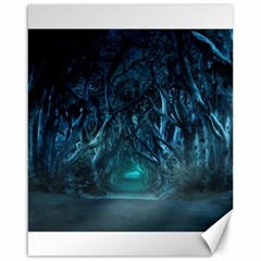 Trees Road Moonlight Avenue Canvas 16  X 20  by Nexatart