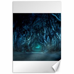 Trees Road Moonlight Avenue Canvas 20  X 30  by Nexatart