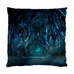 Trees Road Moonlight Avenue Standard Cushion Case (two Sides) by Nexatart