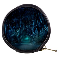 Trees Road Moonlight Avenue Mini Makeup Bag by Nexatart