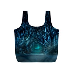 Trees Road Moonlight Avenue Full Print Recycle Bag (s) by Nexatart