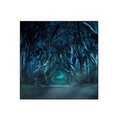 Trees Road Moonlight Avenue Satin Bandana Scarf by Nexatart