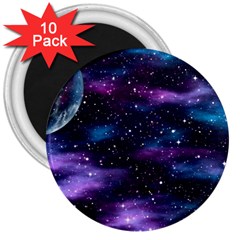 Background Space Planet Explosion 3  Magnets (10 Pack)  by Nexatart