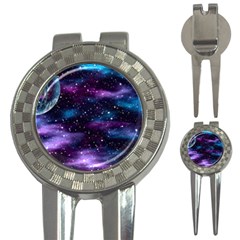 Background Space Planet Explosion 3-in-1 Golf Divots by Nexatart